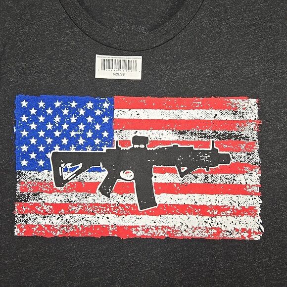 Black Rifle Coffee Company T-Shirt Men's Size Large American Flag AR Gun Patriot - Picture 2 of 7